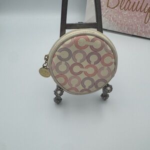 Coach Waverly Optic Art Round Coin Purse